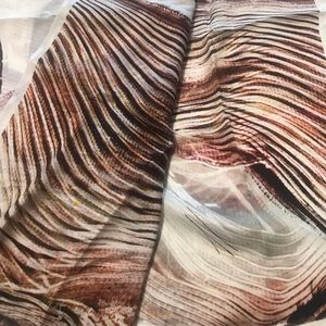 Feather/Zebra Design Silk Fabric